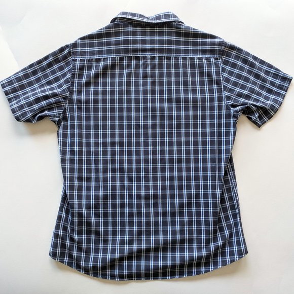 WestSport Blue Plaid Short Sleeve Buttondown Shirt - Picture 2 of 8